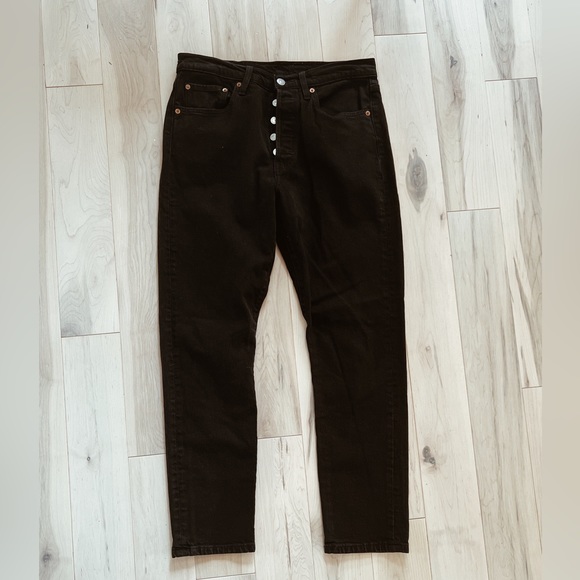 501 Black Levi’s Stretch Jeans Size 28 - Picture 1 of 5
